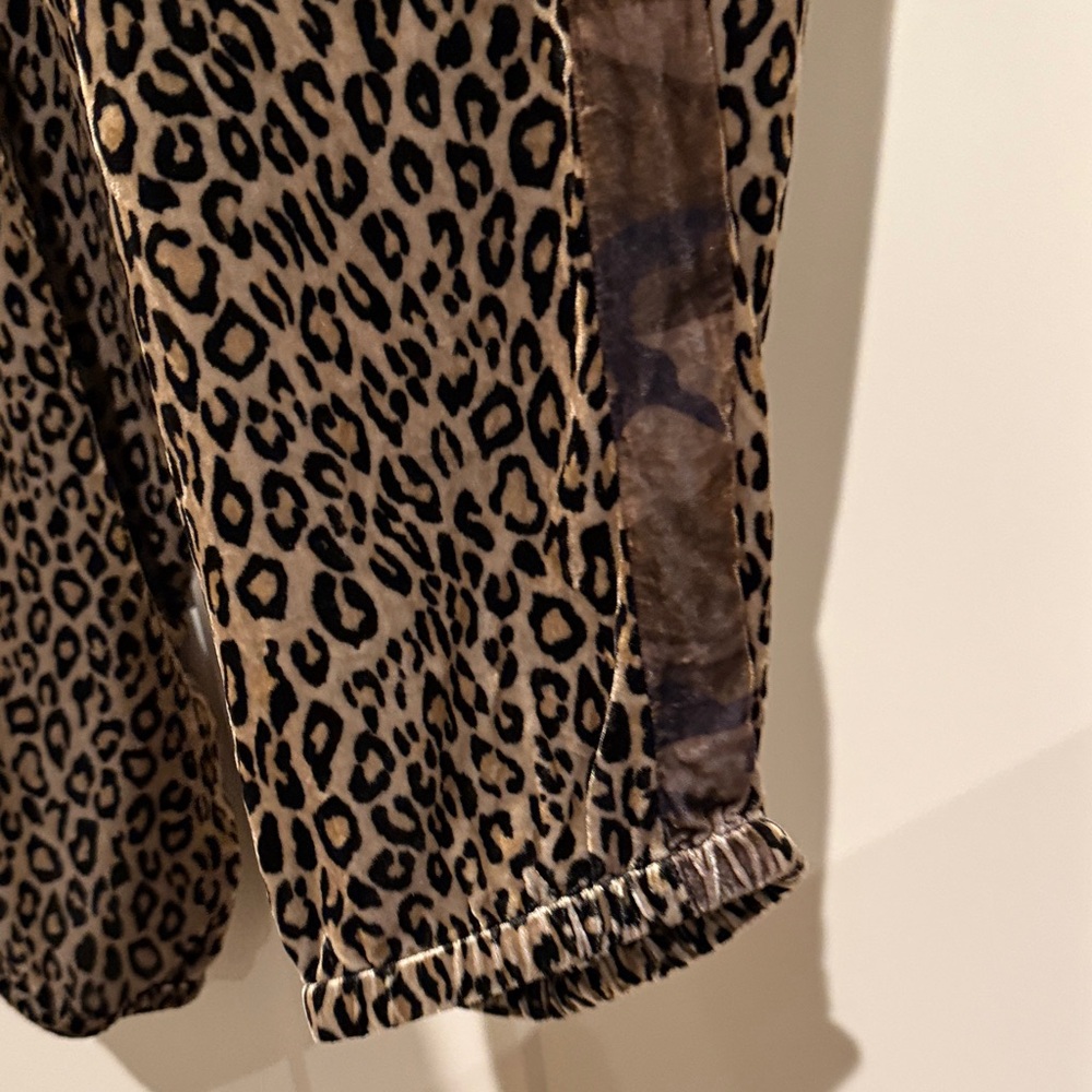 Leopard Print Velvet Joggers - Picture 3 of 7